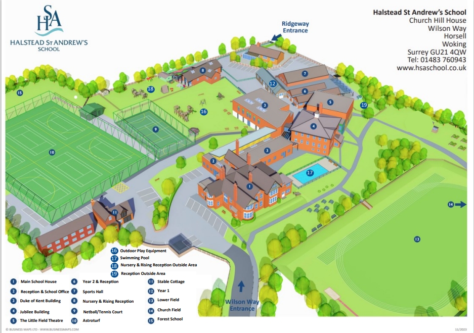 Halstead Map Facilities at HSA