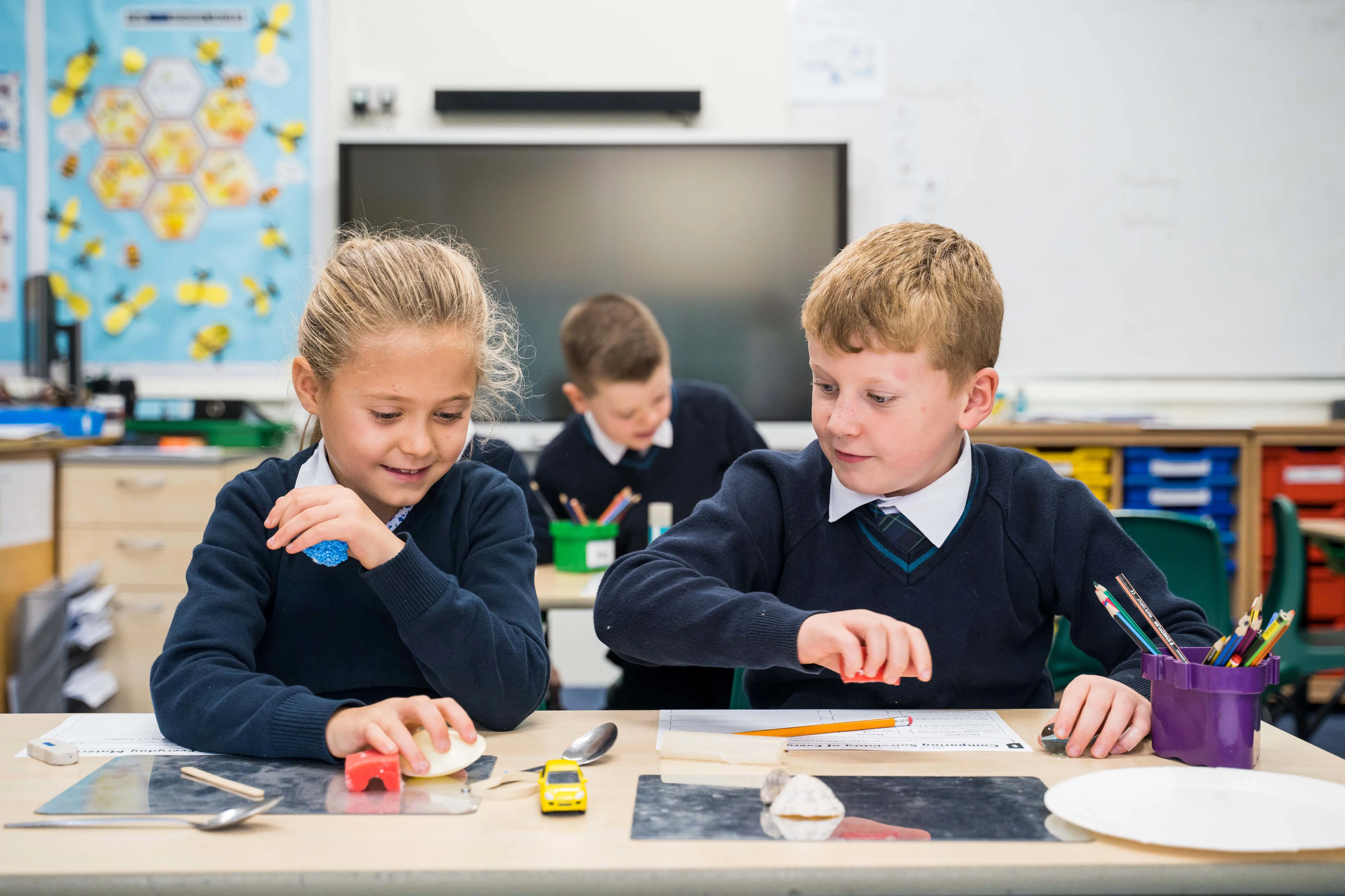 Children in the classroom at Halstead St Andrew's School