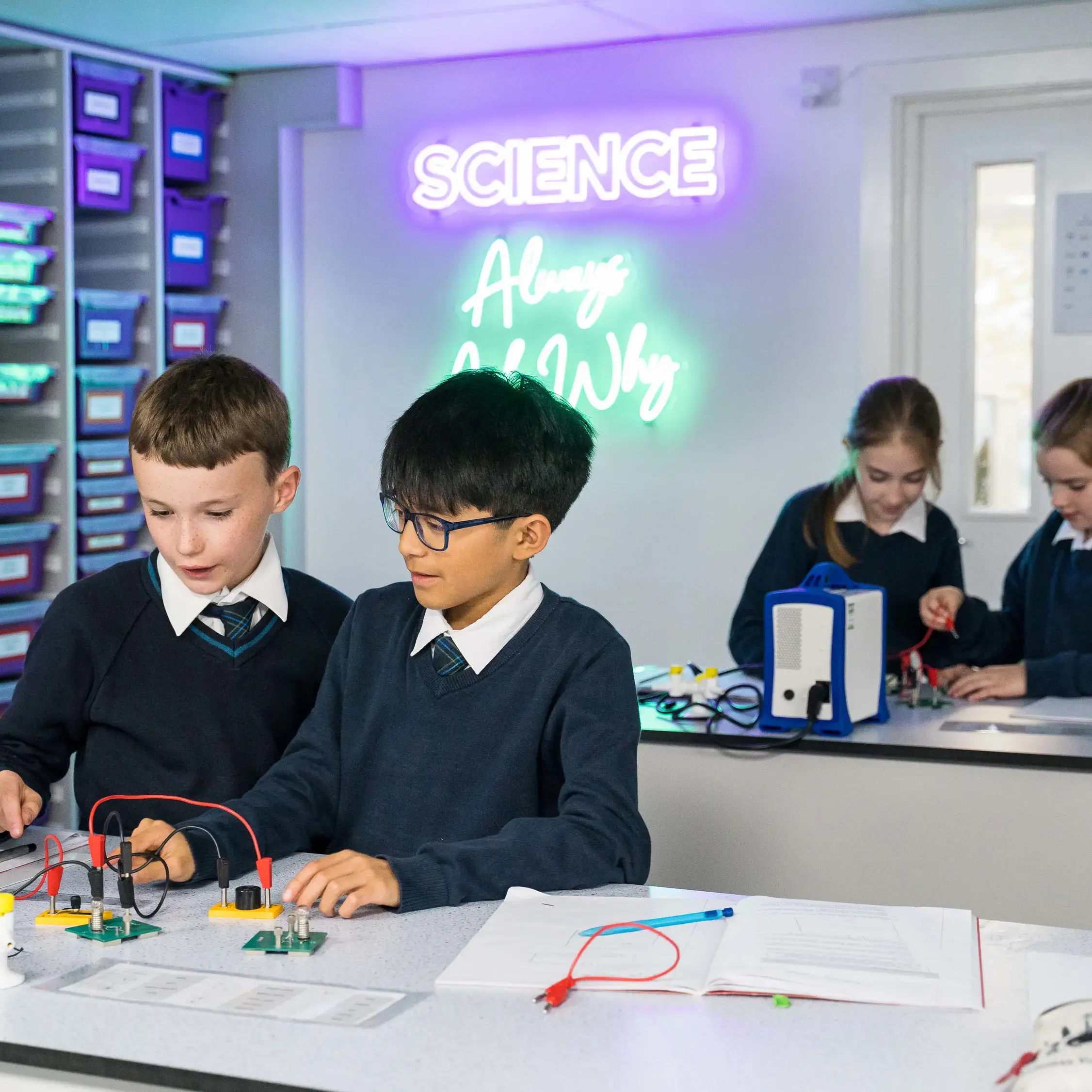 Two boys in Science Class