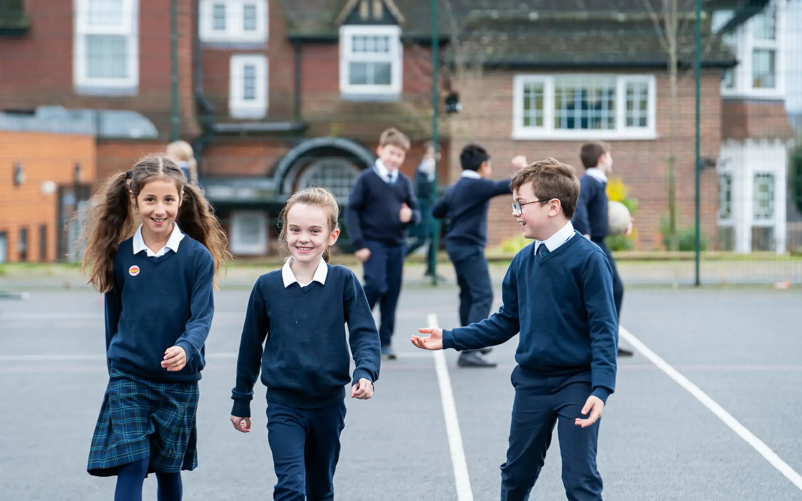Halstead St Andrew's pupils in the playground